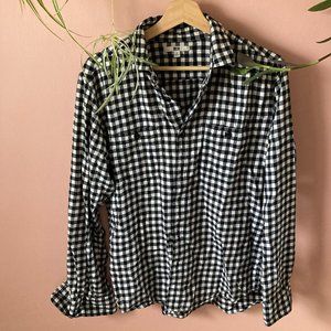 Uniqlo black and white flannel